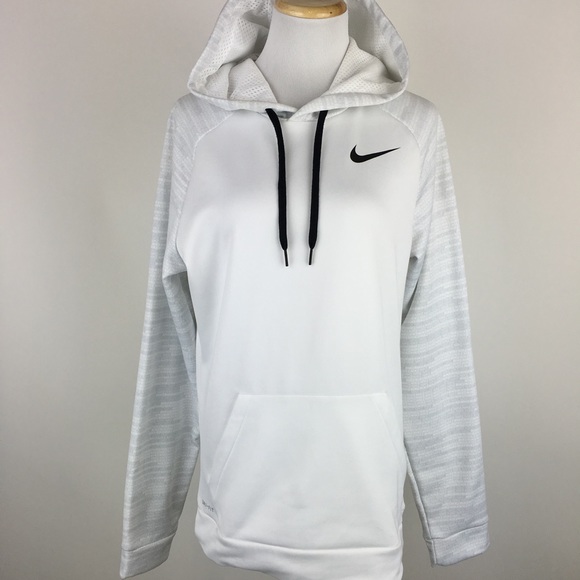 nike dri fit hoodie white